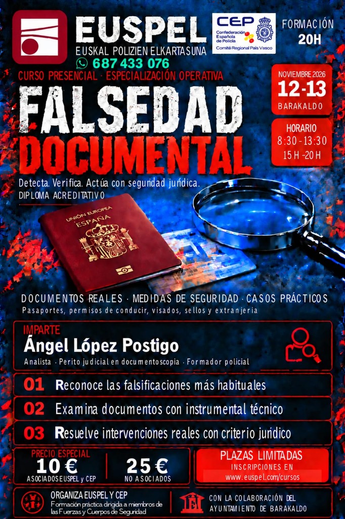 Curso de Falsedad Documental EUSPEL y CEP